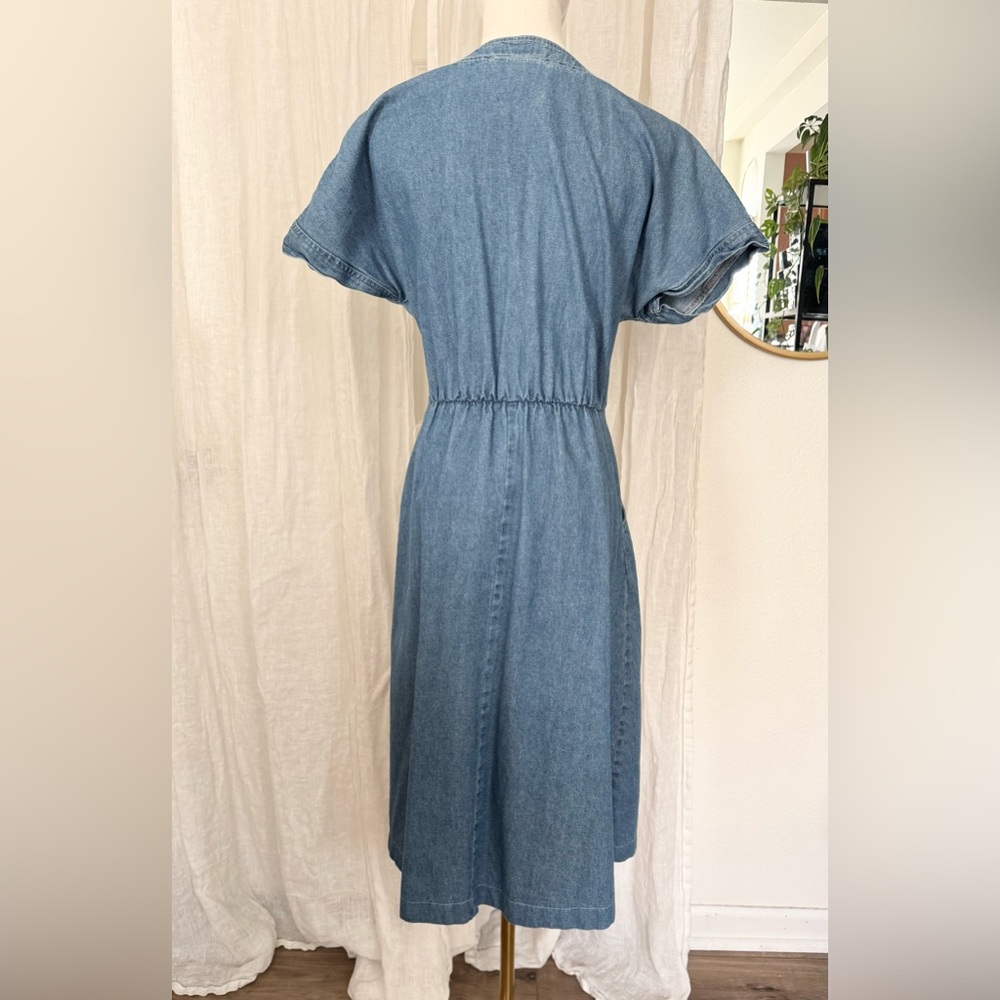 Vintage 90s Denim Button-Down Dress - Picture 4 of 7